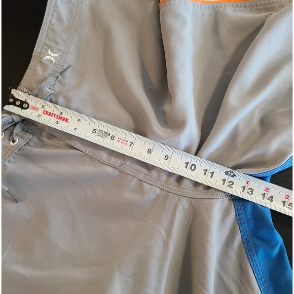 Hurley Stagger Gray Blue Board Shorts NEW 34 Beach Resort Wear - Picture 5 of 8